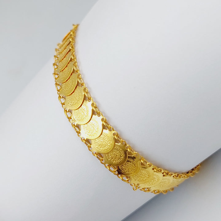 21K Rashadi picnic Bracelet Made of 21K Yellow Gold by Saeed Jewelry-25260