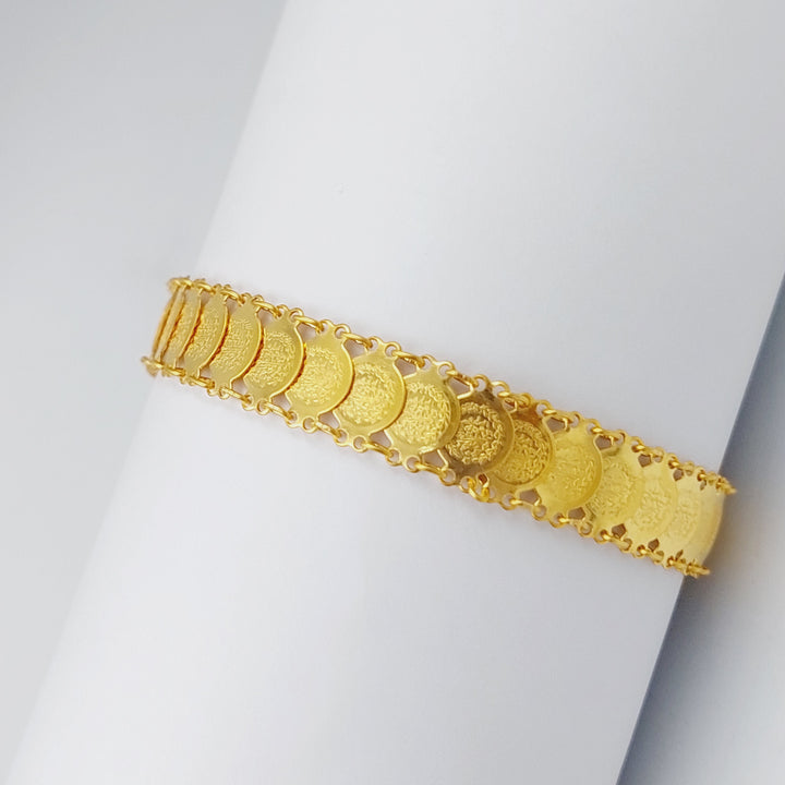 21K Rashadi picnic Bracelet Made of 21K Yellow Gold by Saeed Jewelry-25260