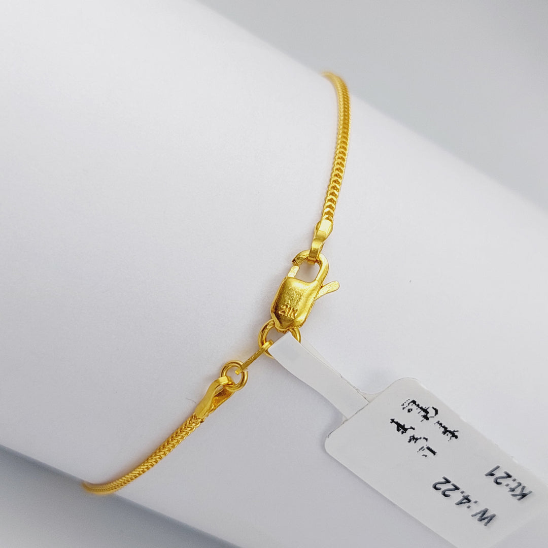21K Rashadi picnic Bracelet Made of 21K Yellow Gold by Saeed Jewelry-25262