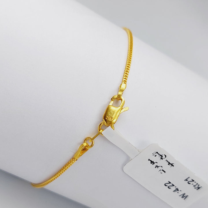 21K Rashadi picnic Bracelet Made of 21K Yellow Gold by Saeed Jewelry-25262