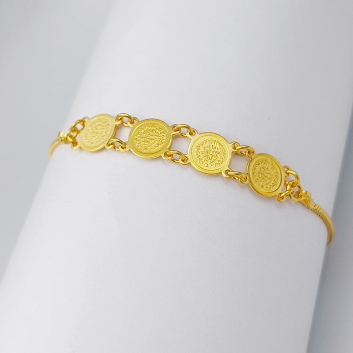 21K Rashadi picnic Bracelet Made of 21K Yellow Gold by Saeed Jewelry-25262