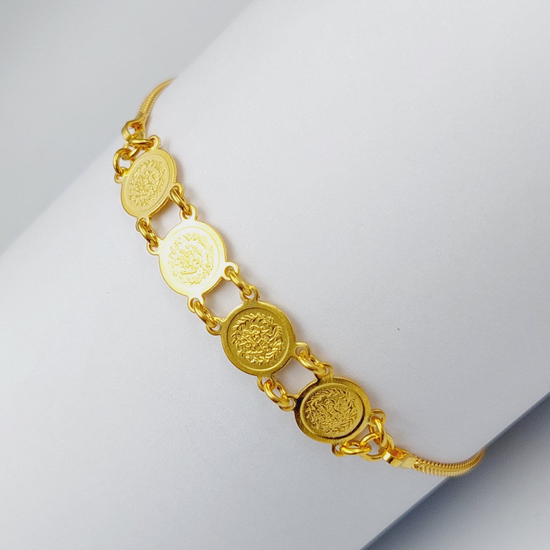 21K Rashadi picnic Bracelet Made of 21K Yellow Gold by Saeed Jewelry-25262
