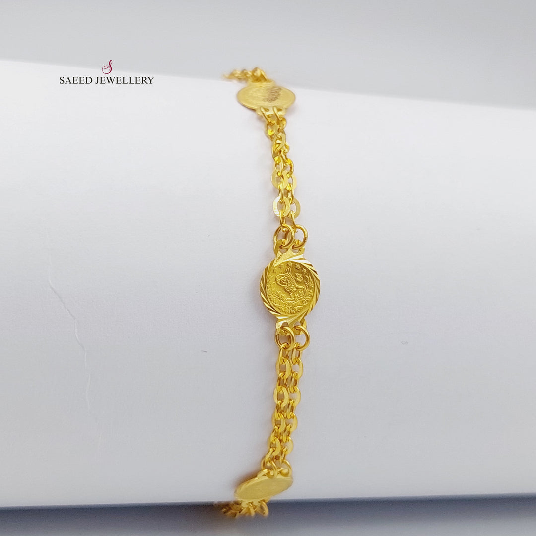 21K Rashadi picnic Bracelet Made of 21K Yellow Gold by Saeed Jewelry-26744