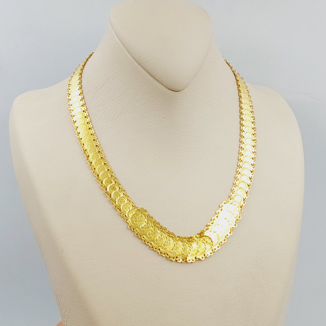 21K Gold Rashadi's Eighths Necklace by Saeed Jewelry - Image 4