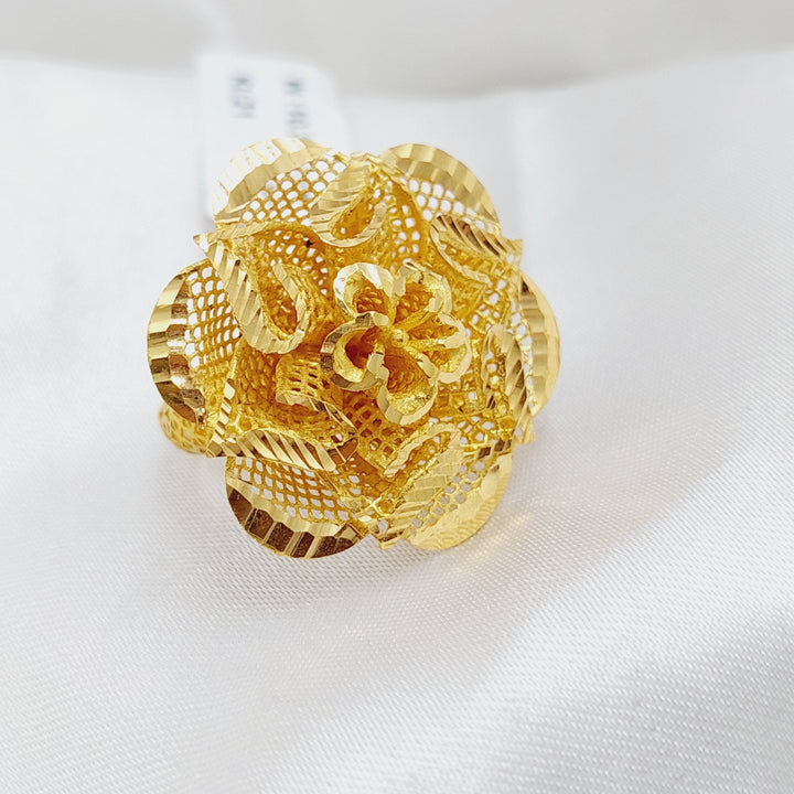 21K Gold Rose Ring by Saeed Jewelry - Image 9