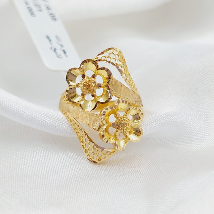 21K Rose Ring Made of 21K Yellow Gold by Saeed Jewelry-26821