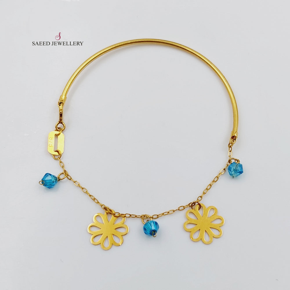 21K Rose children's Bracelet Made of 21K Yellow Gold by Saeed Jewelry-26867