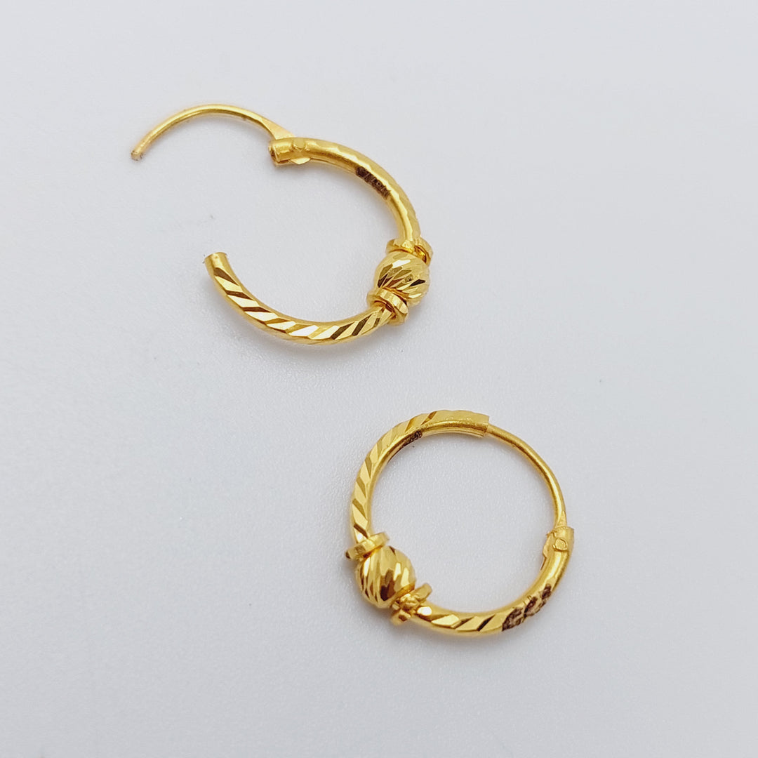 21K Gold Hoop Earrings by Saeed Jewelry - Image 2