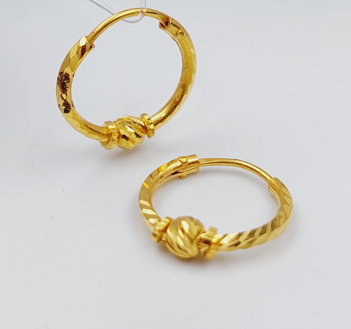 21K Gold Hoop Earrings by Saeed Jewelry - Image 5