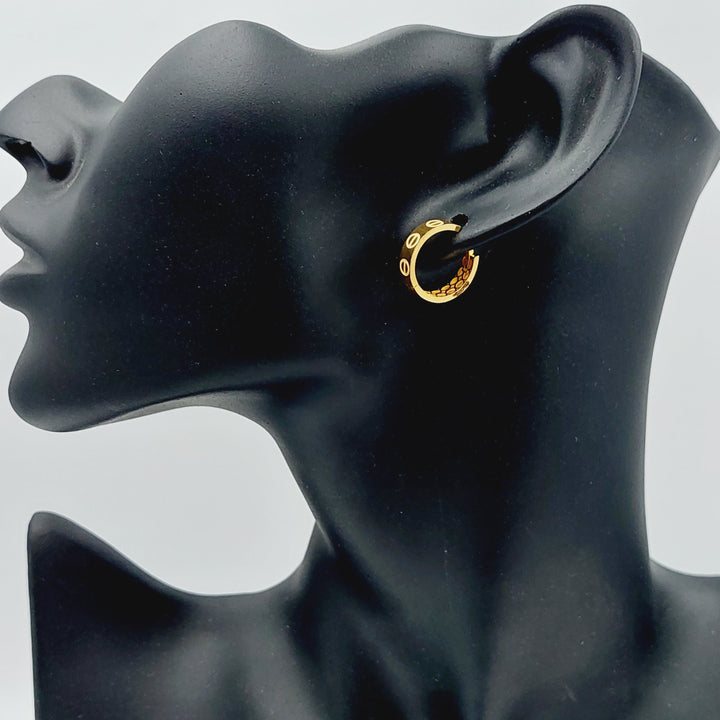 21K Gold Hoop Earrings by Saeed Jewelry - Image 3