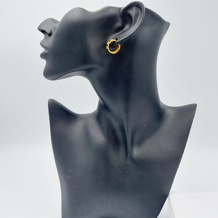 21K Gold Hoop Earrings by Saeed Jewelry - Image 4