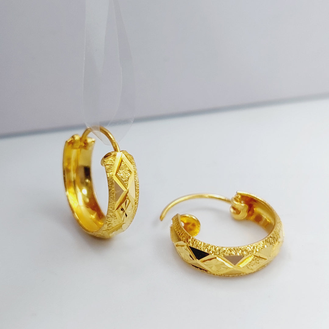 21K Gold Hoop Earrings by Saeed Jewelry - Image 1