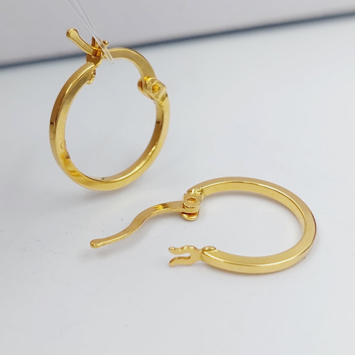 21K Gold Hoop Earrings by Saeed Jewelry - Image 1