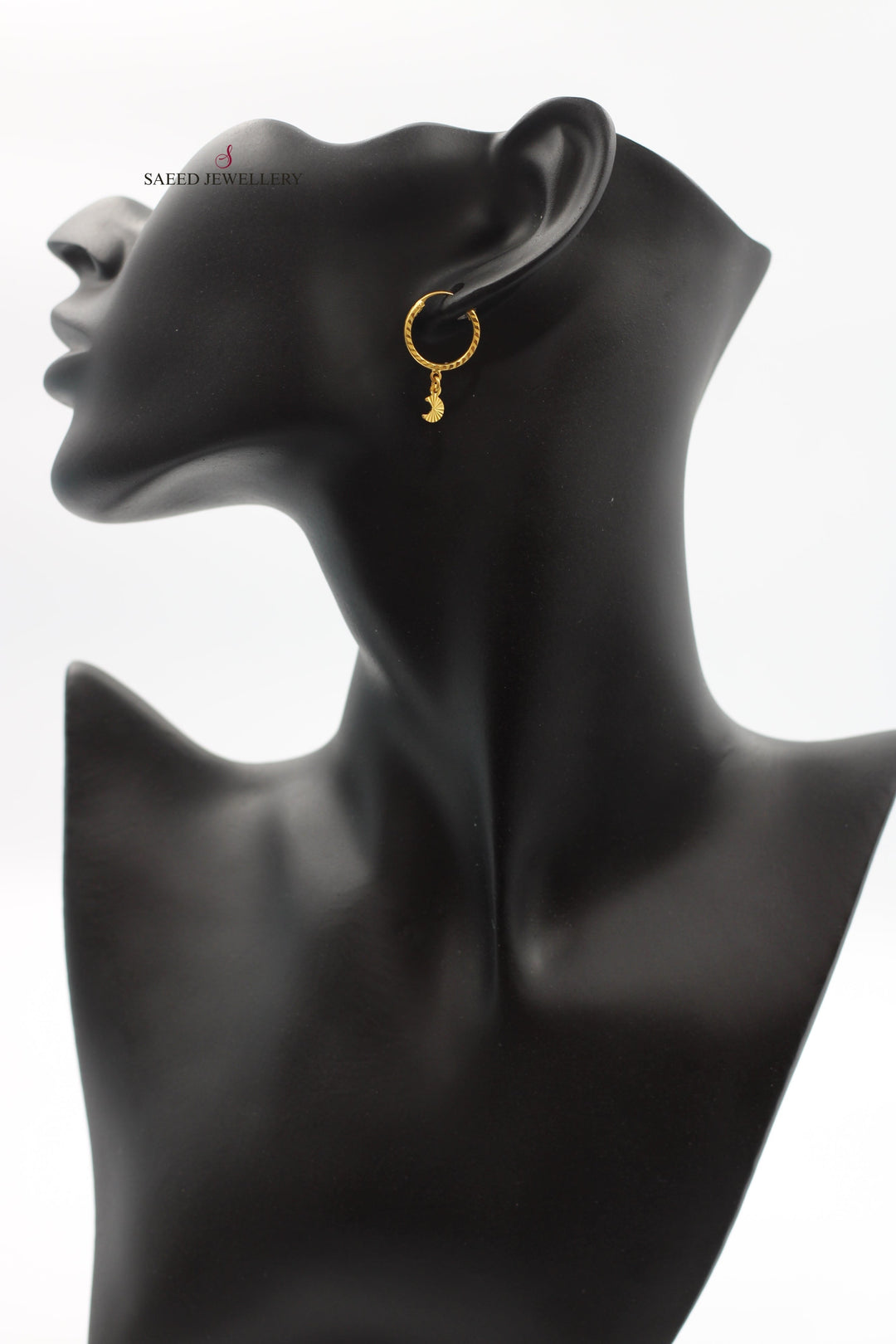 21K Gold Hoop Earrings by Saeed Jewelry - Image 2