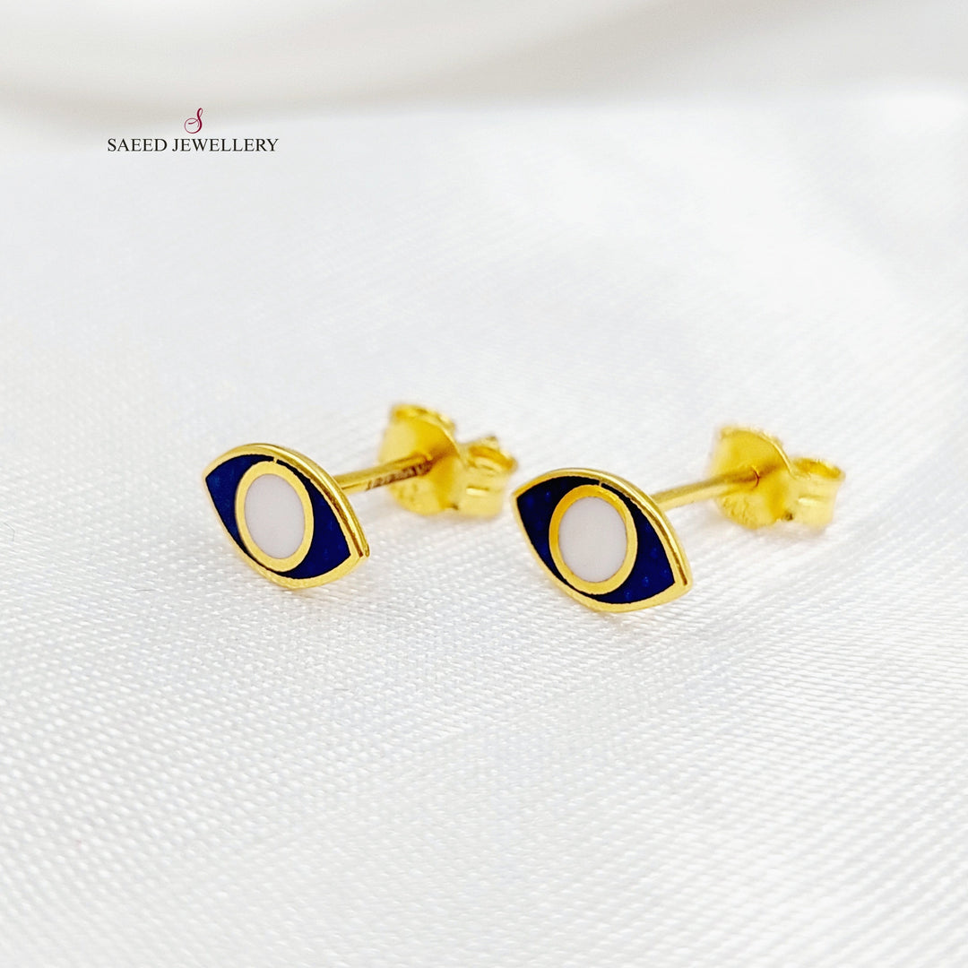 21K Gold Screw Earrings by Saeed Jewelry - Image 1