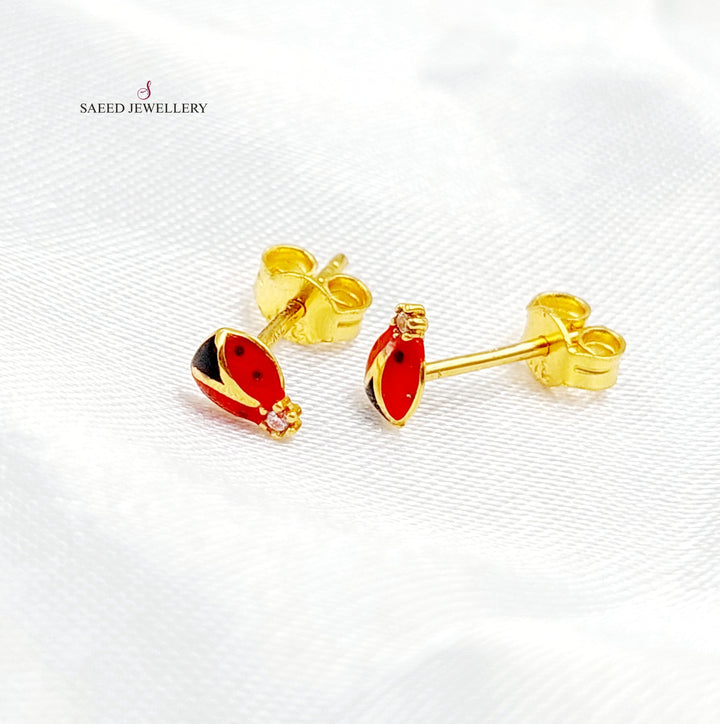 21K Screw Earrings Made of 21K Yellow Gold by Saeed Jewelry-22995