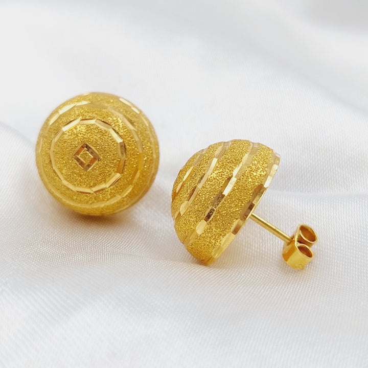 21K Gold Screw Earrings by Saeed Jewelry - Image 1