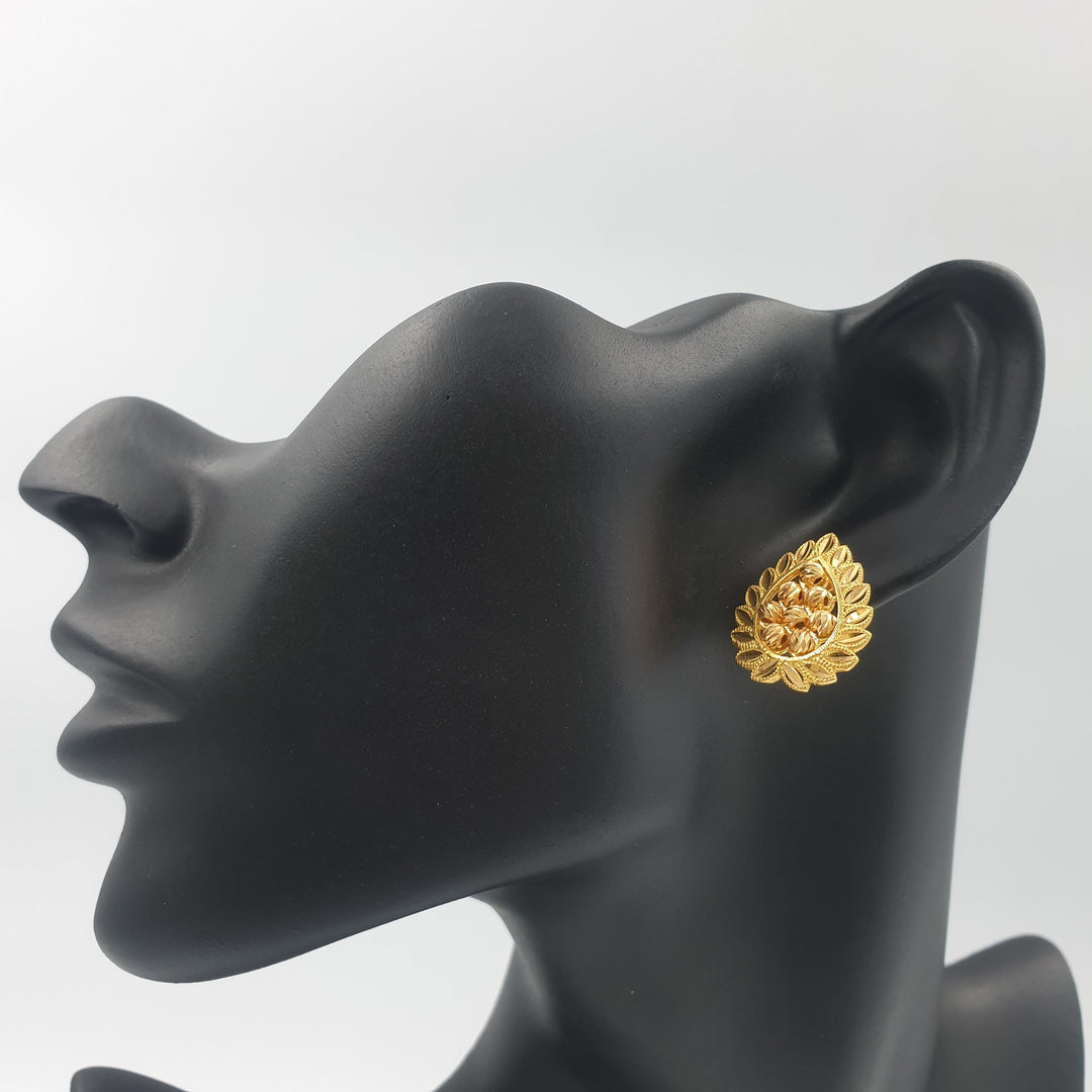 21K Gold Screw Earrings by Saeed Jewelry - Image 6