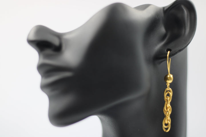 21K Gold Shankle Earrings by Saeed Jewelry - Image 5