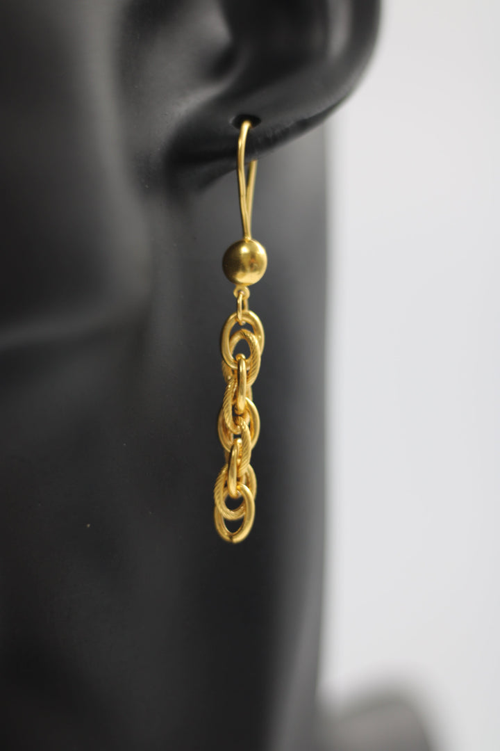 21K Gold Shankle Earrings by Saeed Jewelry - Image 9