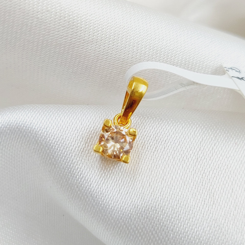 21K Small Pendant Made of 21K Yellow Gold by Saeed Jewelry-24333