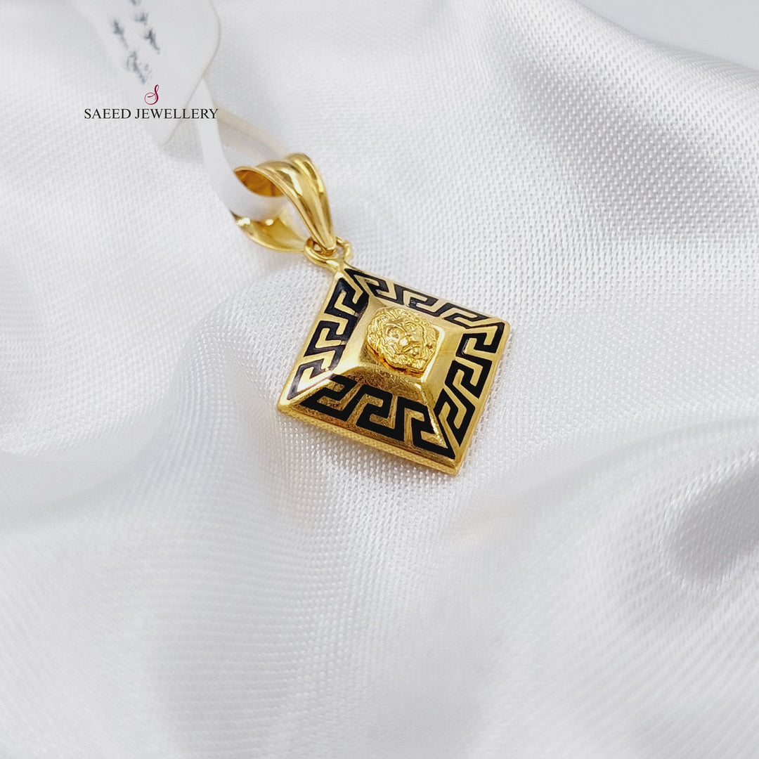 21K Soft Pendant Made of 21K Yellow Gold by Saeed Jewelry-تعليقه-فرزاتشي-ناعمه