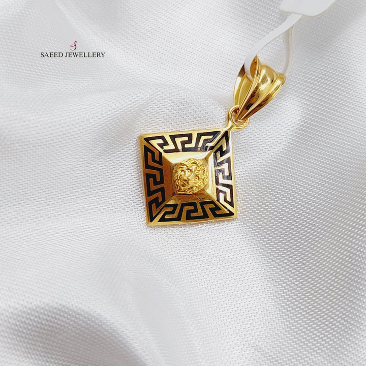 21K Soft Pendant Made of 21K Yellow Gold by Saeed Jewelry-تعليقه-فرزاتشي-ناعمه