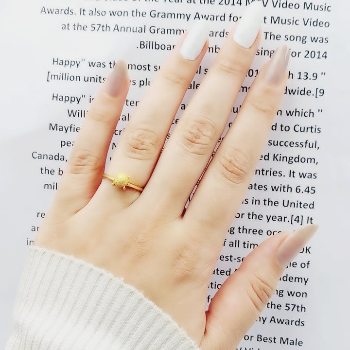 21K Gold Solitaire Engagement Ring by Saeed Jewelry - Image 2