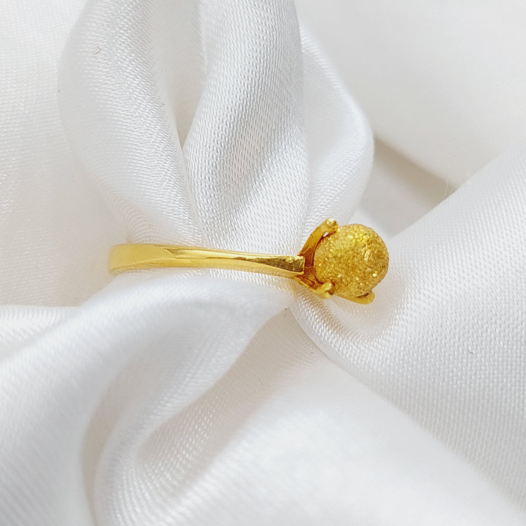 21K Gold Solitaire Engagement Ring by Saeed Jewelry - Image 3