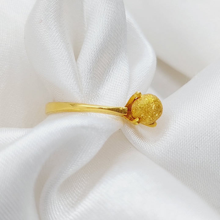 21K Gold Solitaire Engagement Ring by Saeed Jewelry - Image 3