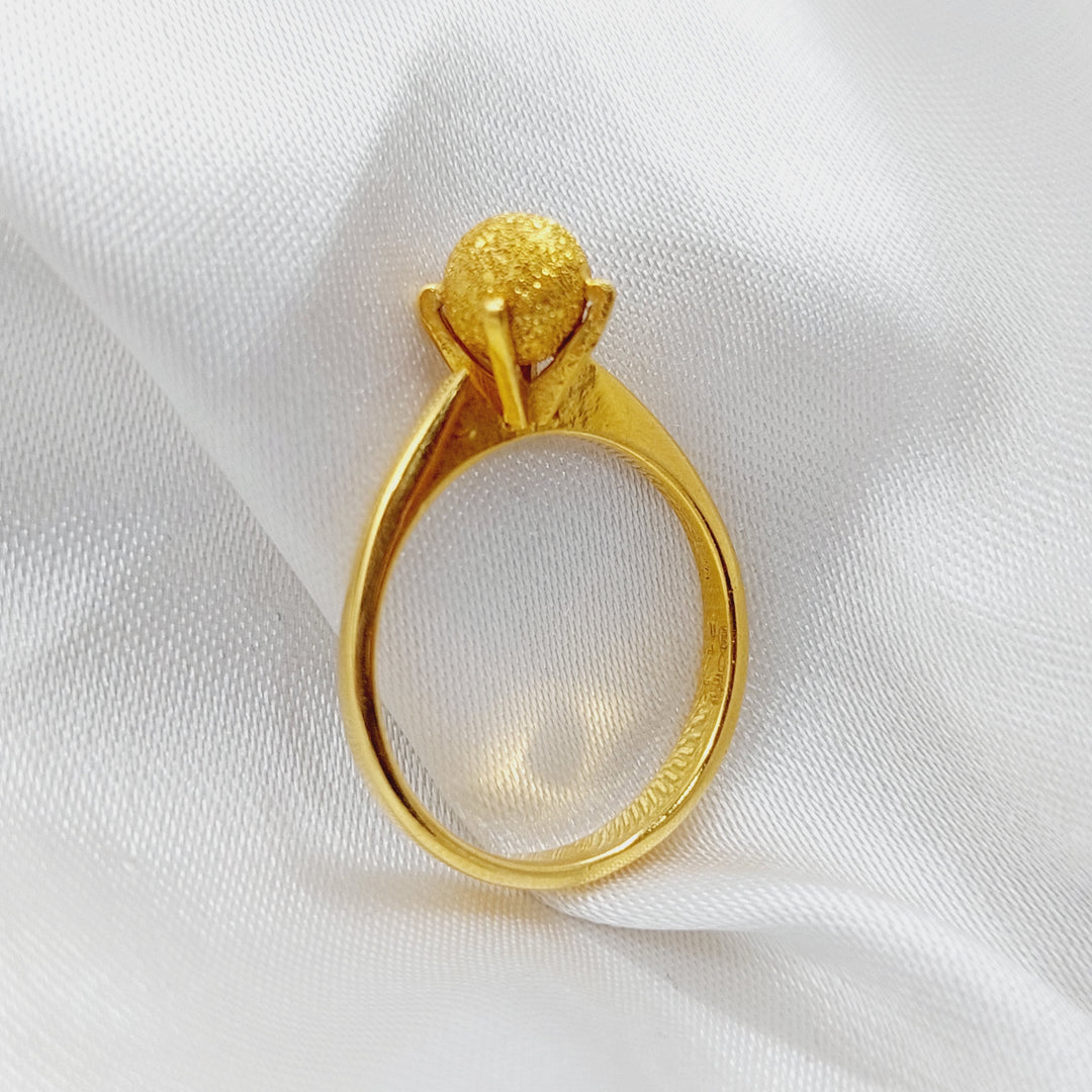 21K Gold Solitaire Engagement Ring by Saeed Jewelry - Image 5