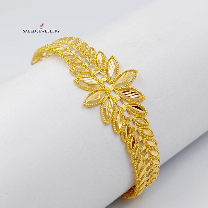 21K Spike Bracelet Made of 21K Yellow Gold by Saeed Jewelry-24789