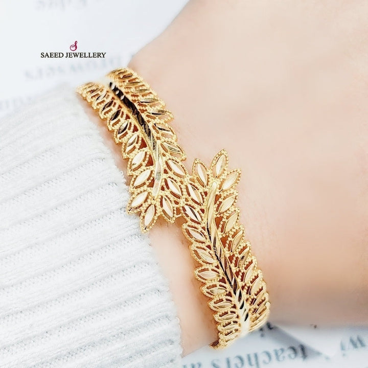 21K Spike Bracelet Made of 21K Yellow Gold by Saeed Jewelry-25465