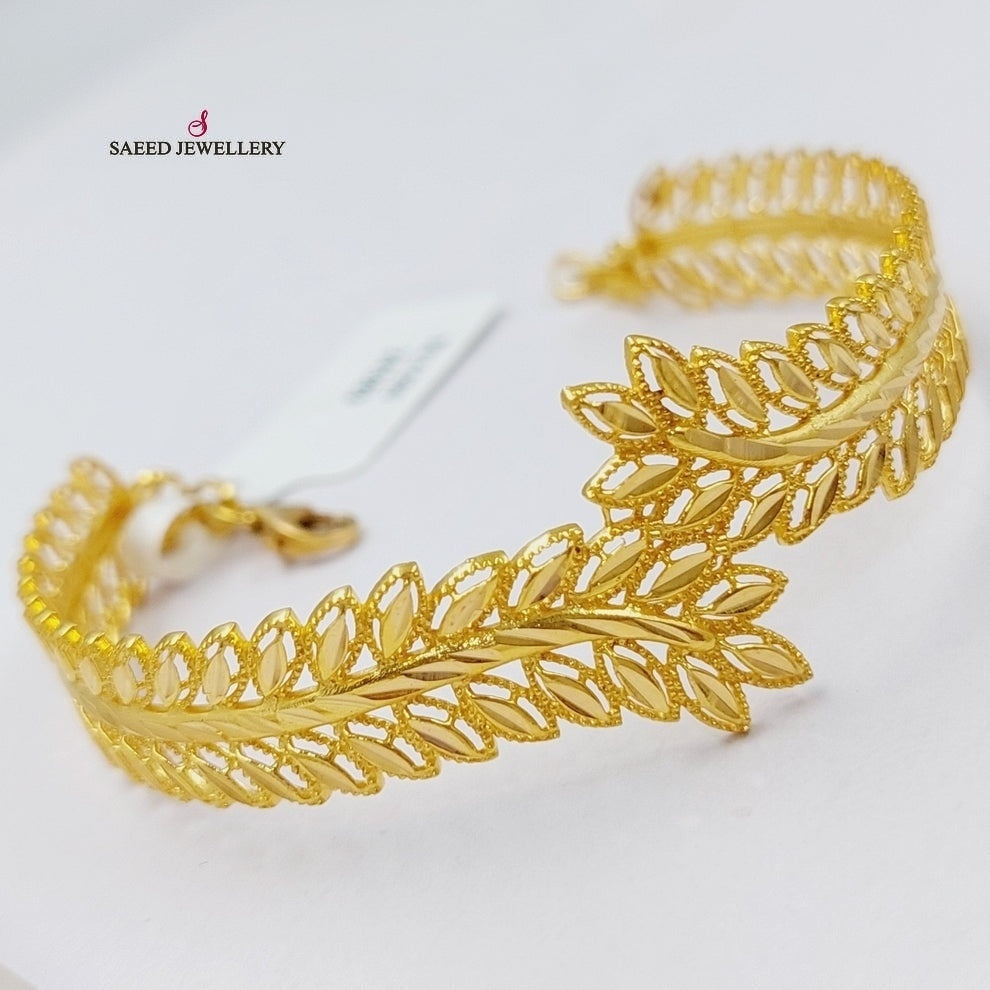 21K Spike Bracelet Made of 21K Yellow Gold by Saeed Jewelry-25465