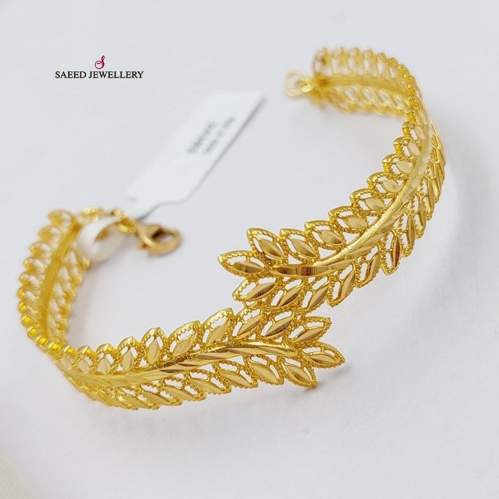 21K Spike Bracelet Made of 21K Yellow Gold by Saeed Jewelry-25465