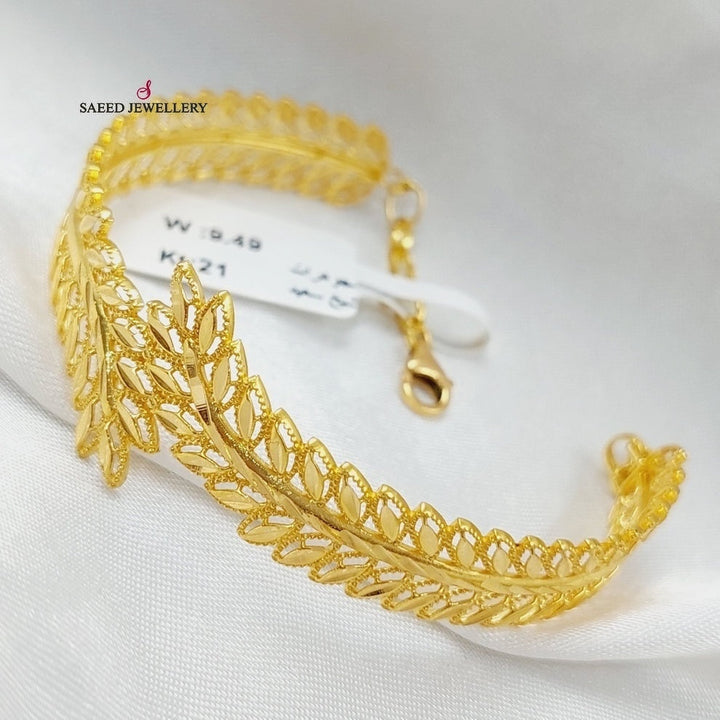 21K Spike Bracelet Made of 21K Yellow Gold by Saeed Jewelry-25465