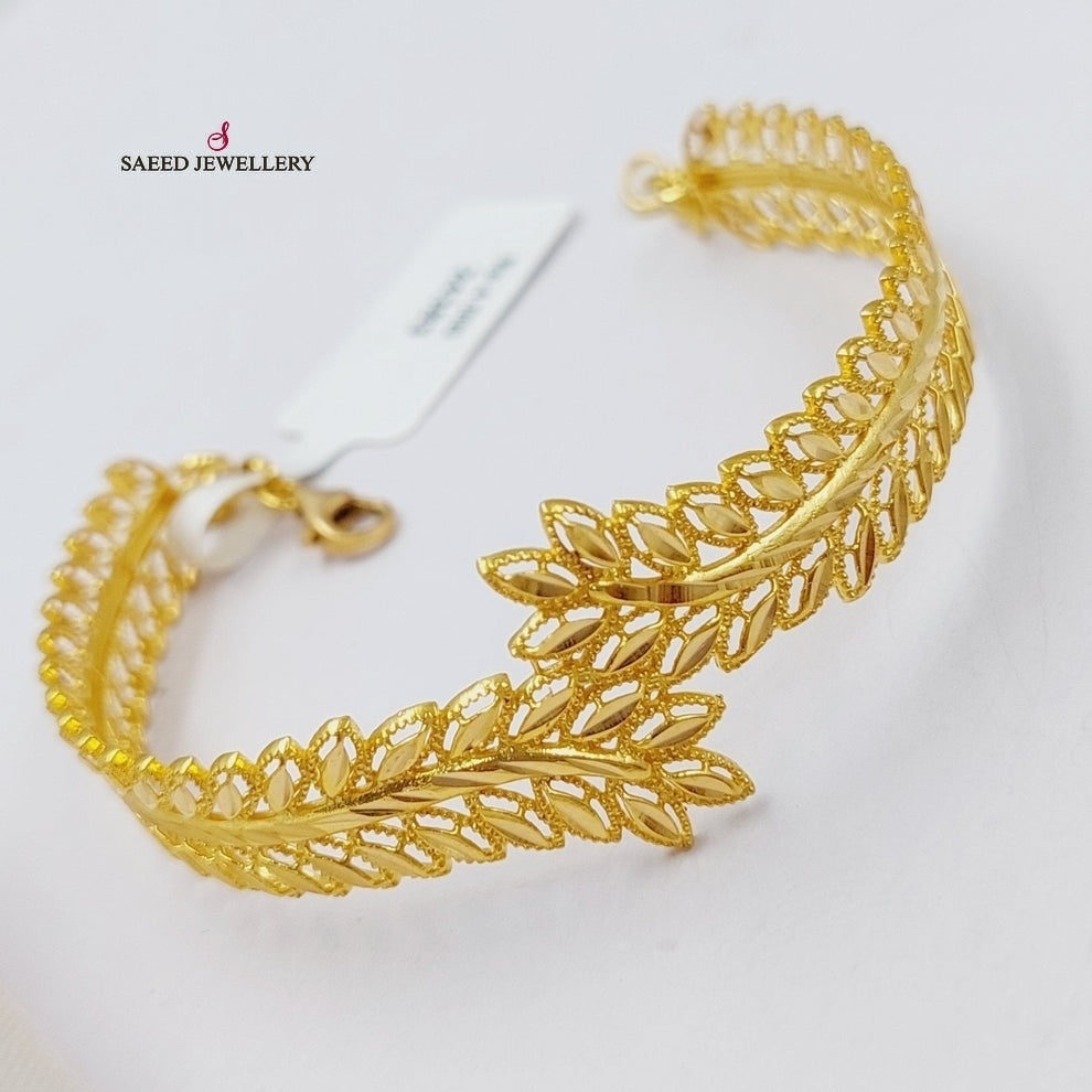 21K Spike Bracelet Made of 21K Yellow Gold by Saeed Jewelry-25466