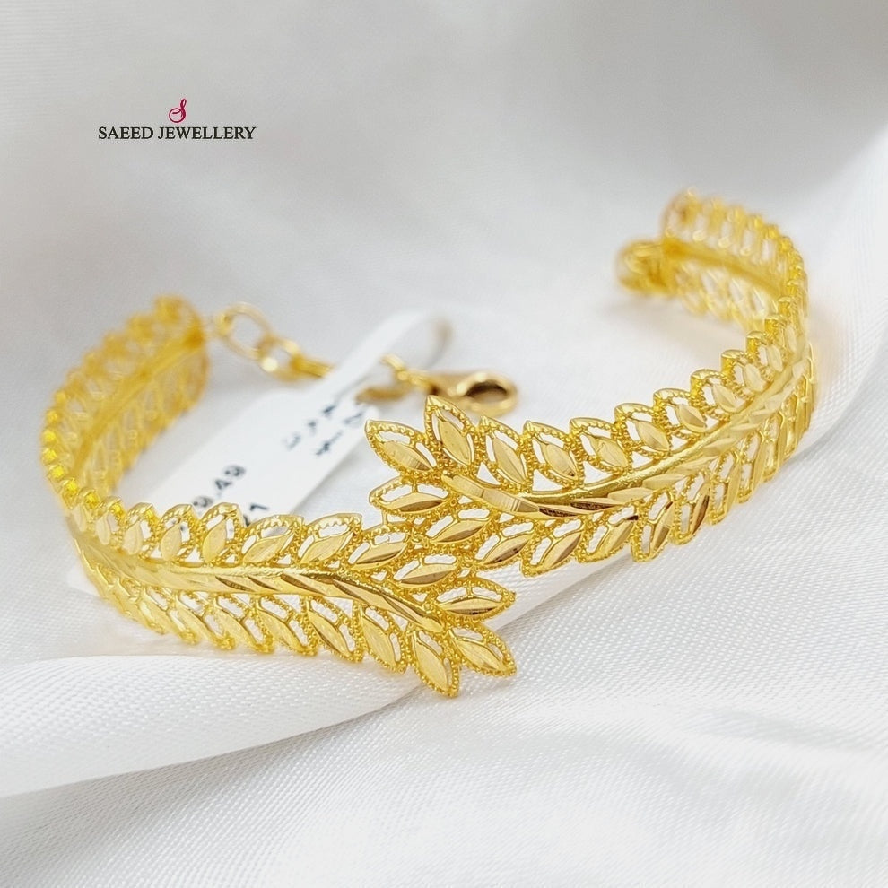 21K Spike Bracelet Made of 21K Yellow Gold by Saeed Jewelry-25466