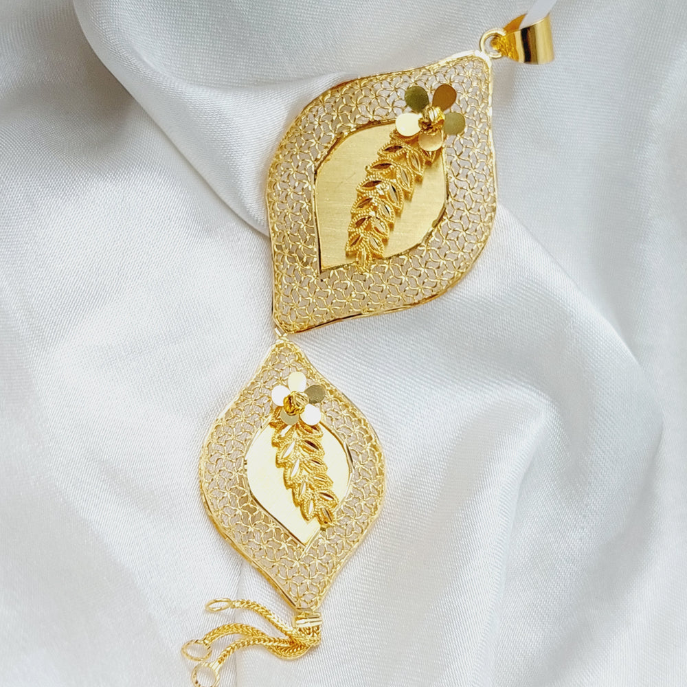 21K Spike Pendant Made of 21K Yellow Gold by Saeed Jewelry-24145