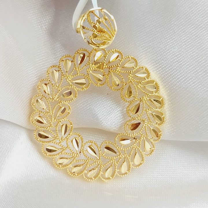21K Spike Pendant Made of 21K Yellow Gold by Saeed Jewelry-24517