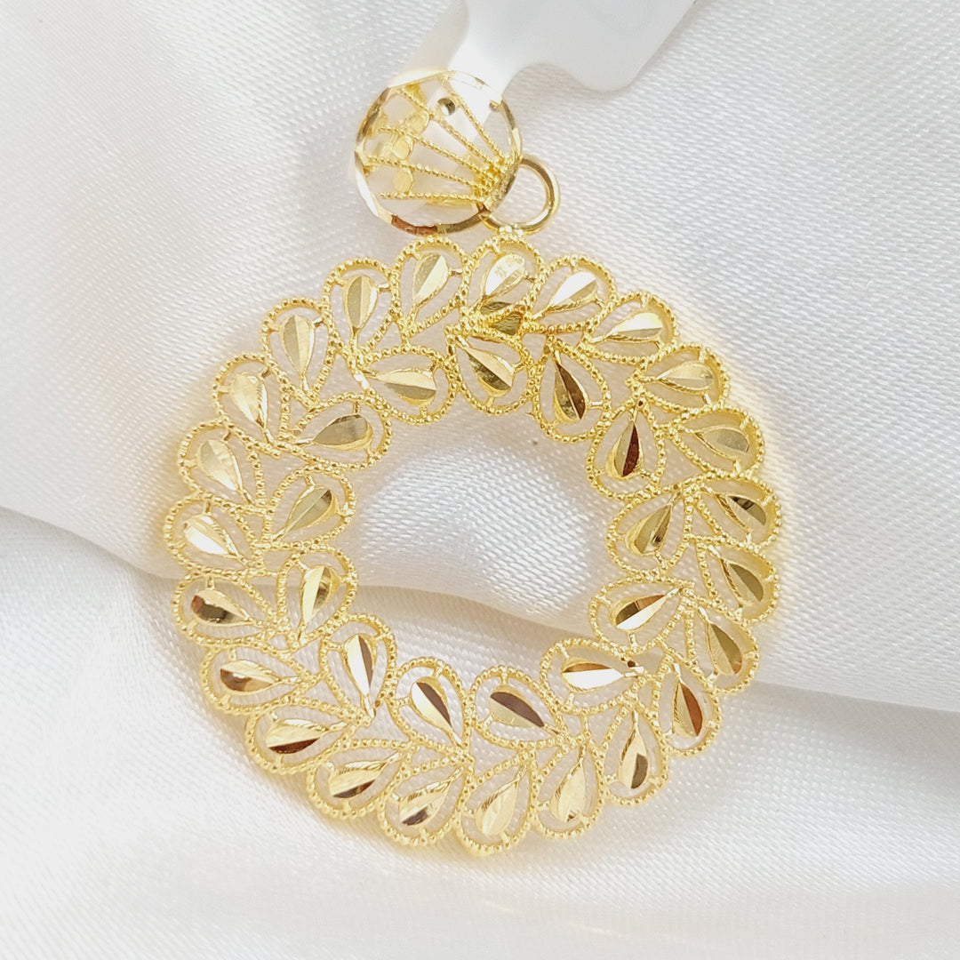 21K Spike Pendant Made of 21K Yellow Gold by Saeed Jewelry-24517
