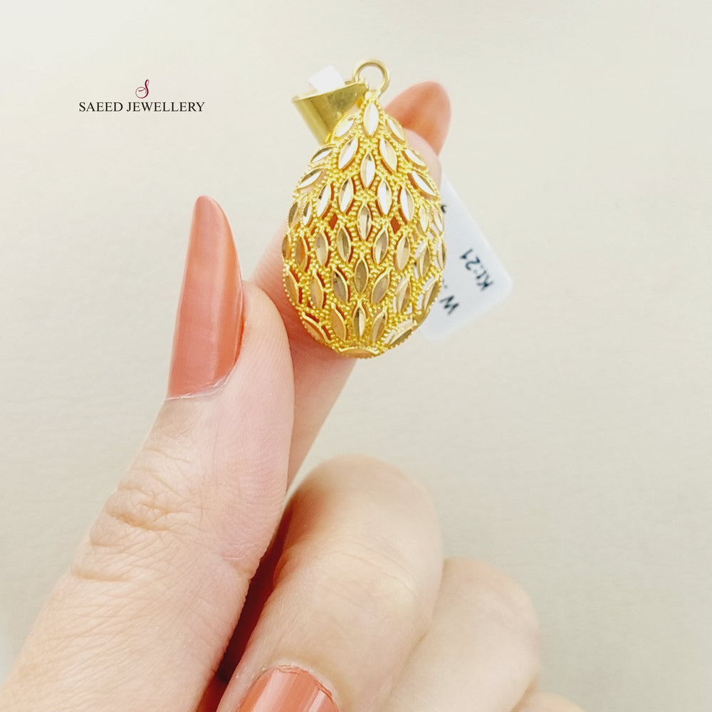 21K Spike Pendant Made of 21K Yellow Gold by Saeed Jewelry-25673