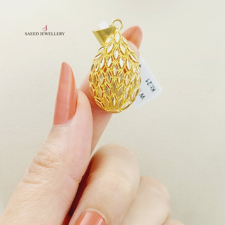 21K Spike Pendant Made of 21K Yellow Gold by Saeed Jewelry-25673