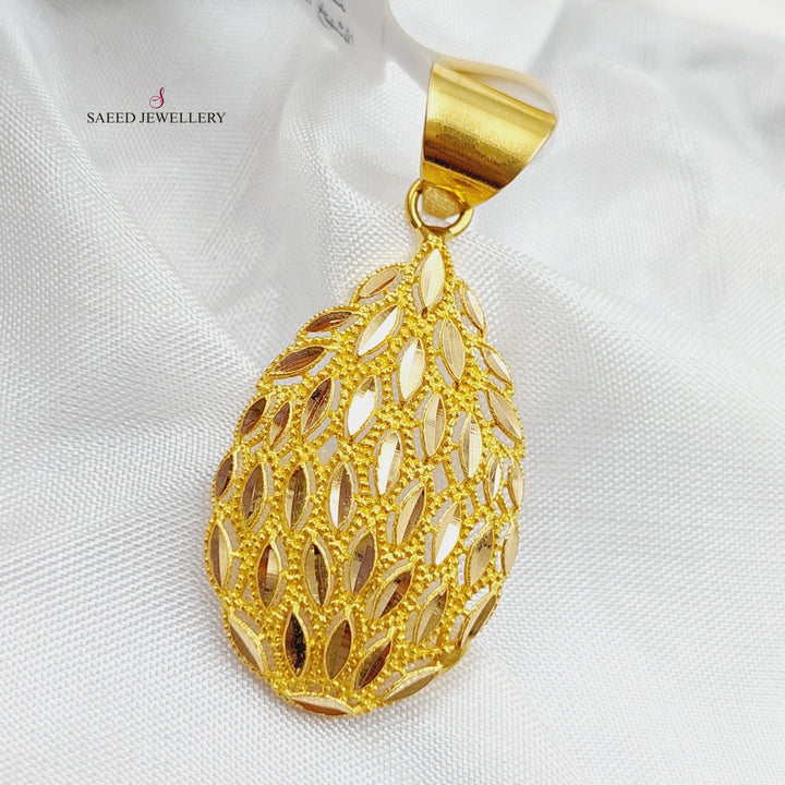 21K Spike Pendant Made of 21K Yellow Gold by Saeed Jewelry-25673
