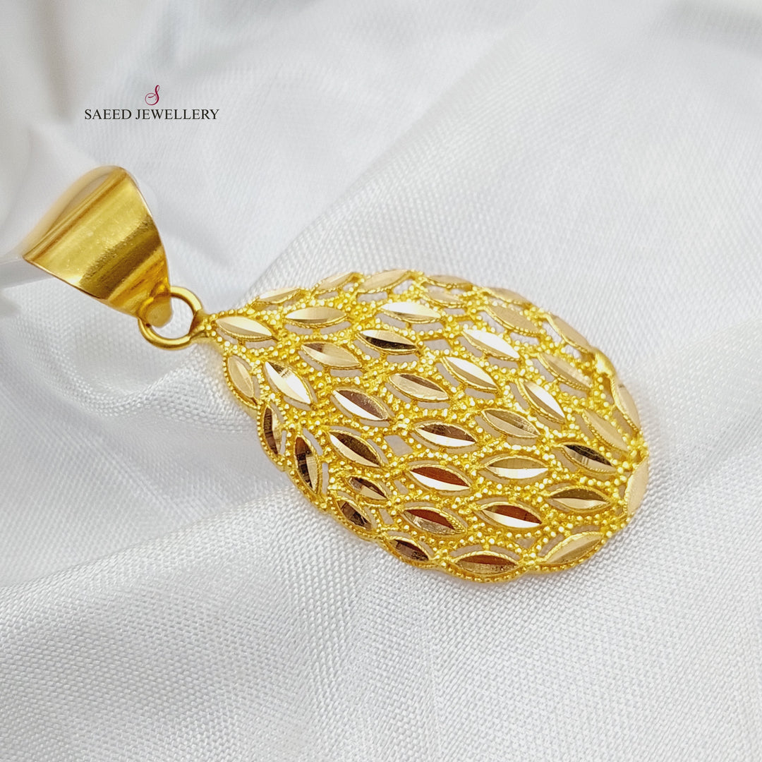 21K Spike Pendant Made of 21K Yellow Gold by Saeed Jewelry-25673