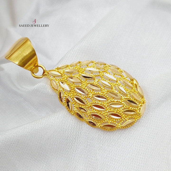 21K Spike Pendant Made of 21K Yellow Gold by Saeed Jewelry-25673