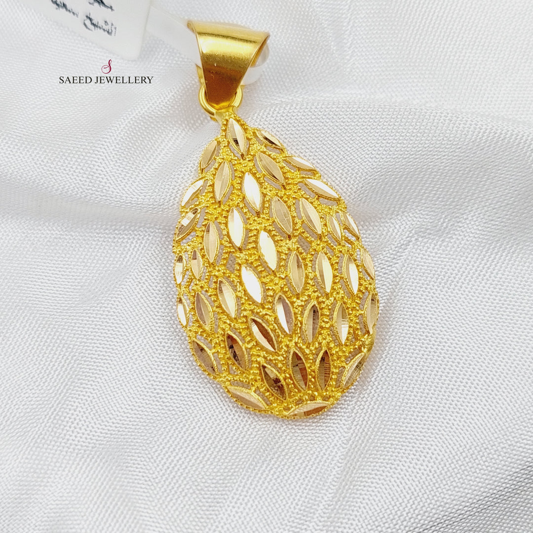 21K Spike Pendant Made of 21K Yellow Gold by Saeed Jewelry-25673