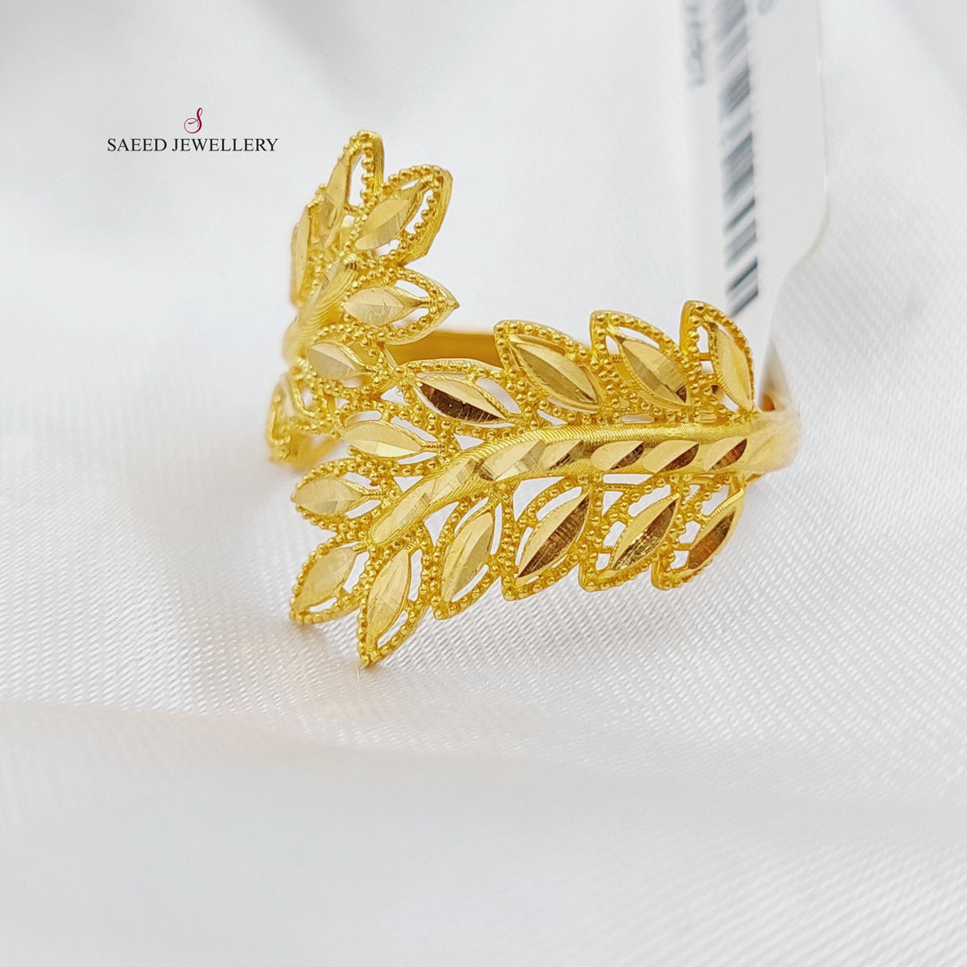 21K Spike Ring Made of 21K Yellow Gold by Saeed Jewelry-22487