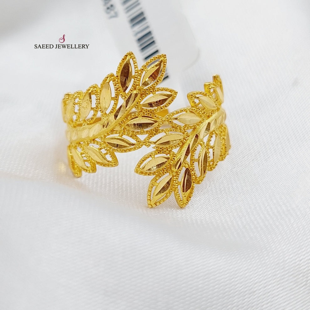 21K Spike Ring Made of 21K Yellow Gold by Saeed Jewelry-25128