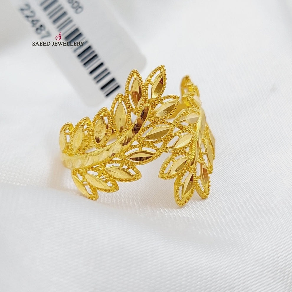 21K Spike Ring Made of 21K Yellow Gold by Saeed Jewelry-25150